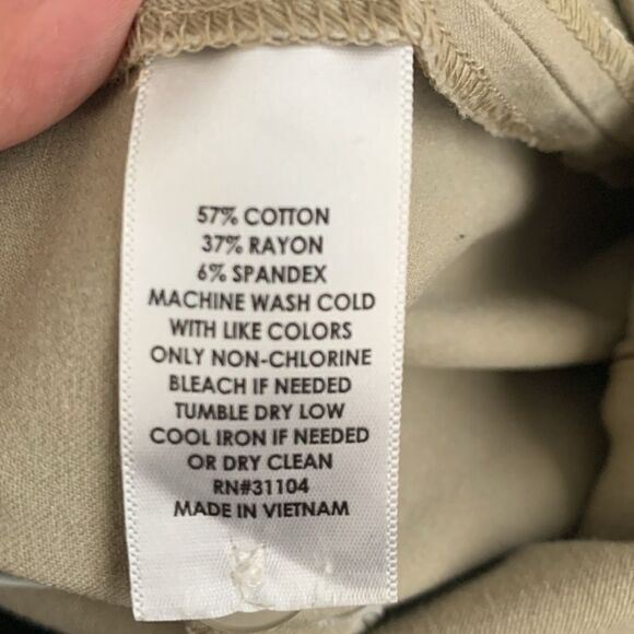 Crew & Ivy Stretch Cotton Blend Beige Women’s Pants Size 12 - Picture 10 of 10
